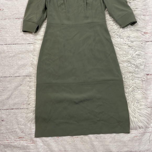 MM Lafleur The Elana Dress Moss 3/4 Sleeve Shift - Picture 11 of 13